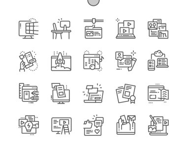 Web Content Well-crafted Pixel Perfect Vector Thin Line Icons 30 2x Grid for Web Graphics and Apps  clipart