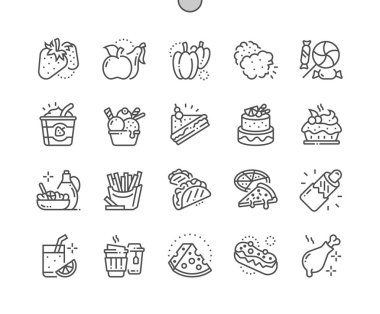 Gıda iyi hazırlanmış piksel mükemmel vektör ince çizgi simgeler 30 2 kılavuz Web grafikleri ve Apps-x 