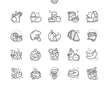 Sağlıklı gıda Well-crafted piksel mükemmel vektör ince çizgi simgeler 30 2 kılavuz Web grafikleri ve Apps-x 