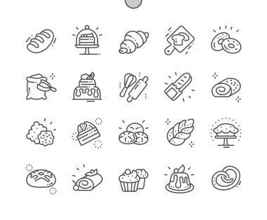 Ekmek iyi hazırlanmış piksel mükemmel vektör ince çizgi simgeler 30 2 kılavuz Web grafikleri ve Apps-x 