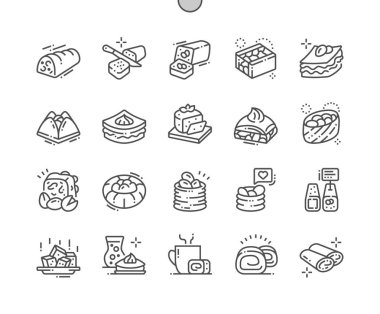 Oryantal tatlılar Well-crafted piksel mükemmel vektör ince çizgi simgeler 30 2 kılavuz Web grafikleri ve Apps-x 