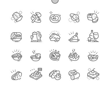 Alman mutfağı Well-crafted piksel mükemmel vektör ince çizgi simgeler 30 2 kılavuz Web grafikleri ve Apps-x 