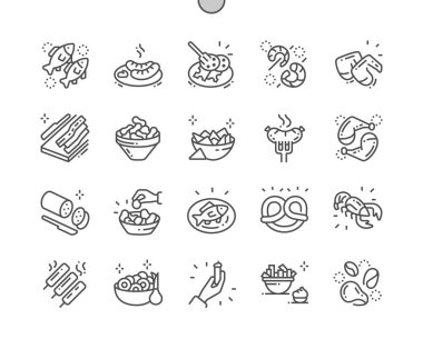 Pub gıda Well-crafted piksel mükemmel vektör ince çizgi simgeler 30 2 kılavuz Web grafikleri ve Apps-x 