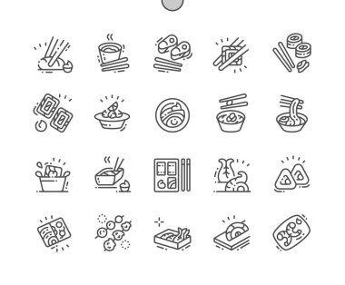 Japon yemekleri Well-crafted piksel mükemmel vektör ince çizgi simgeler 30 2 kılavuz Web grafikleri ve Apps-x 
