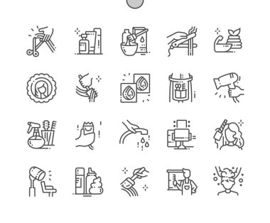 Kuaför Salonu Well-crafted piksel mükemmel vektör ince çizgi simgeler 30 2 kılavuz Web grafikleri ve Apps-x 