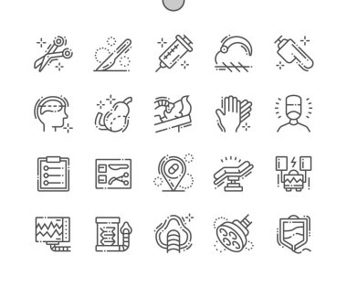 Ameliyat iyi hazırlanmış piksel mükemmel vektör ince çizgi simgeler 30 2 kılavuz Web grafikleri ve Apps-x 