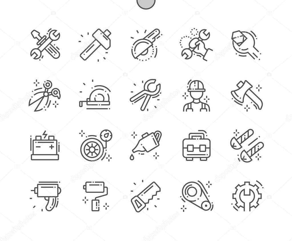 Workshop Well-crafted Pixel Perfect Vector Thin Line Icons 30 2x Grid for Web Graphics and Apps 