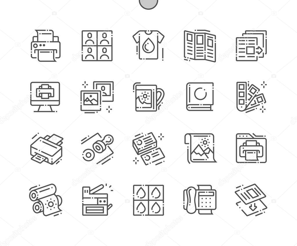 Print Well-crafted Pixel Perfect Vector Thin Line Icons 30 2x Grid for Web Graphics and Apps. Simple Minimal Pictogram