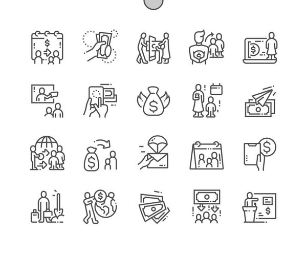 International Day of Family Remittances, IDFR Well-crafted Pixel Perfect Vector Thin Line Icons 30 2x Grid for Web Graphics and Apps. Simple Minimal Pictogram