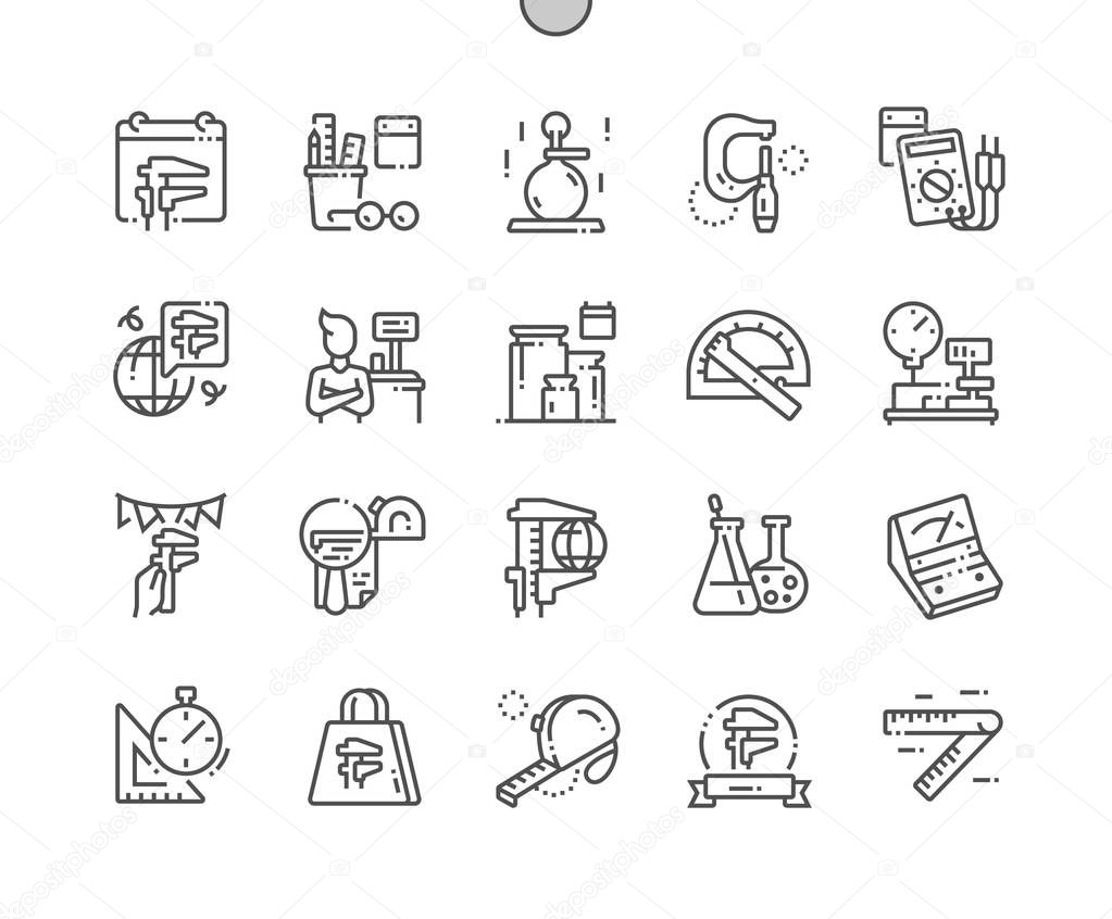 World Metrology Day Well-crafted Pixel Perfect Vector Thin Line Icons 30 2x Grid for Web Graphics and Apps. Simple Minimal Pictogram