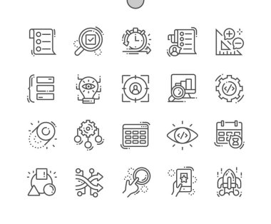 Agile development Well-crafted Pixel Perfect Vector Thin Line Icons 30 2x Grid for Web Graphics and Apps. Simple Minimal Pictogram clipart