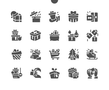 Gifts Well-crafted Pixel Perfect Vector Solid Icons 30 2x Grid for Web Graphics and Apps. Simple Minimal Pictogram
