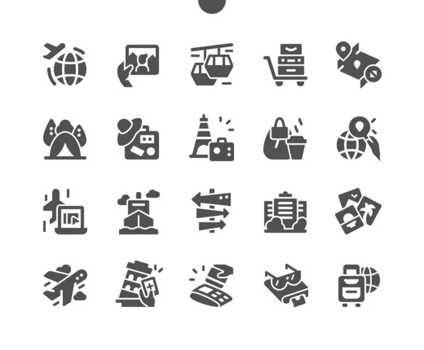 Travelling Well-crafted Pixel Perfect Vector Solid Icons 30 2x Grid for Web Graphics and Apps. Simple Minimal Pictogram — 스톡 벡터
