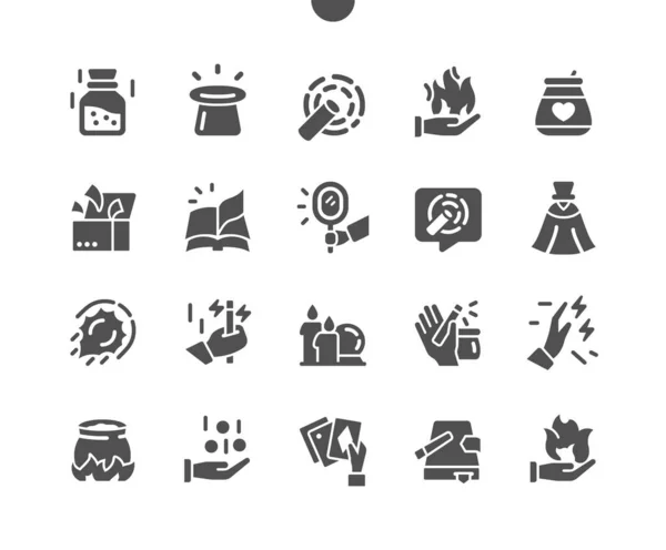 Magic Pixel Perfect Vector Solid Icons 30 2x Grid for Web Graphics and Apps. Pictograma mínimo simple — Vector de stock