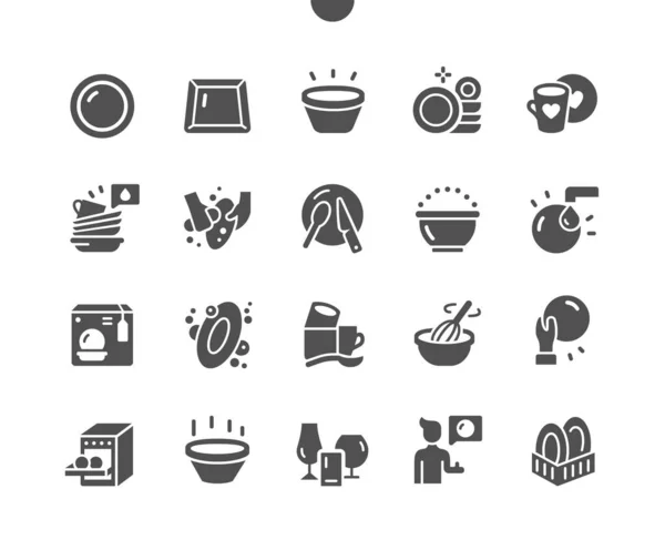 Tableware Well-crafted Pixel Perfect Vector Solid Icons 30 2x Grid for Web Graphics and Apps. Simple Minimal Pictogram — Stock Vector