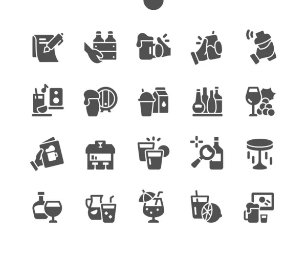 Bar 2 Gut gestaltete Pixel Perfect Vector Solid Icons 30 2x Grid für Web Graphics und Apps. Einfaches minimales Piktogramm — Stockvektor