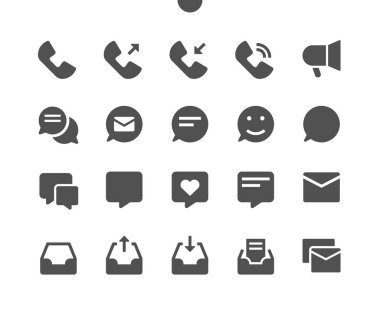 İletişim v1 UI Pixel Mükemmel Yapılandırılmış Vektör Katı Simgeler 48x48 Web Grafikleri ve Uygulamaları için Hazır. Basit Asgari Resim Grafiği