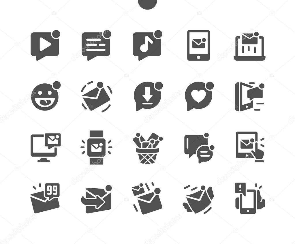 Unread messages Well-crafted Pixel Perfect Vector Solid Icons 30 2x Grid for Web Graphics and Apps. Simple Minimal Pictogram
