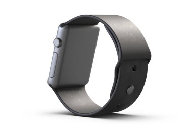 Beyaz arka plan üzerinde kablosuz akıllı izle 3D illüstrasyon izole