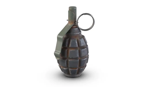3d 碎片手榴弹 f1 的例证查出在白色背折. — 图库照片