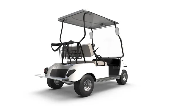 3D renderizado de carrito de golf aislado sobre fondo blanco —  Fotos de Stock