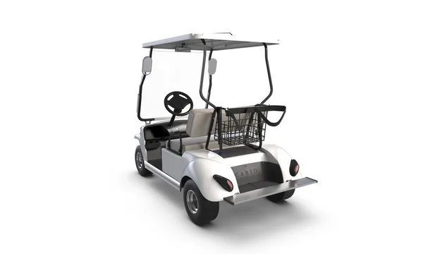 3D renderizado de carrito de golf aislado sobre fondo blanco —  Fotos de Stock