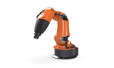 robot kol üzerinde beyaz izole 3D render