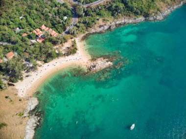 Drone kamera inanılmaz Tayland Yanui Beach hava görüntüsü