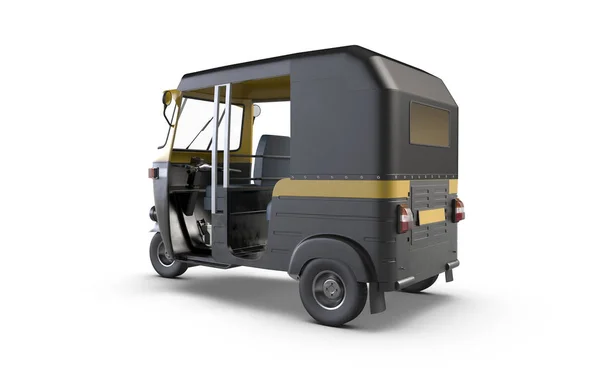 Autorickshaw beyaz arka plan üzerinde izole 3d render.