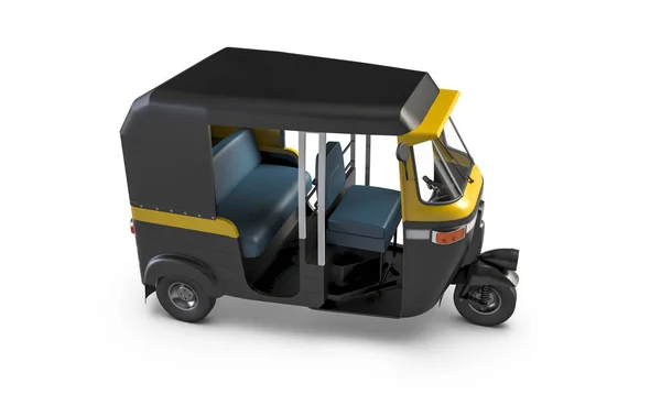 Autorickshaw beyaz arka plan üzerinde izole 3d render.