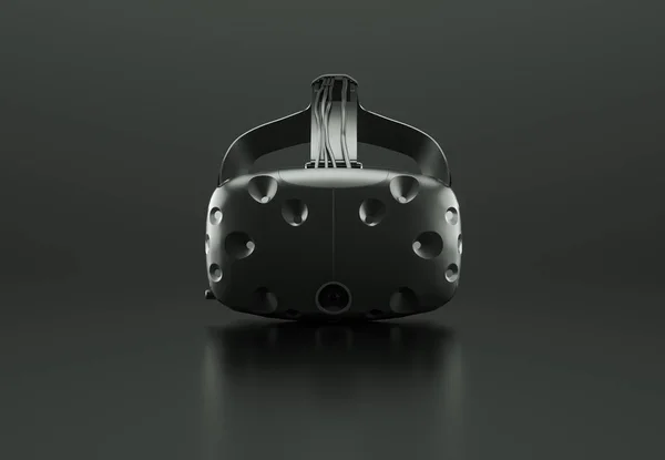 Rendre 3D de la réalité virtuelle googles sur la surface brillante noire — Photo