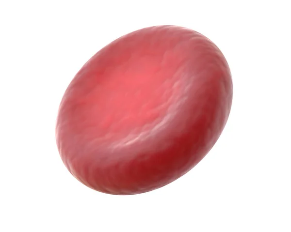 3D renderen van rode bloedcel geïsoleerd op wit. — Stockfoto