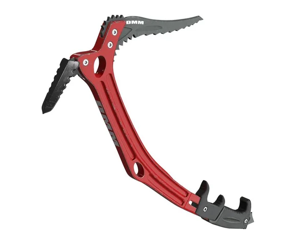 3D render of climbing equipment - red colored ice axe, isolated on white. — Stock Photo, Image