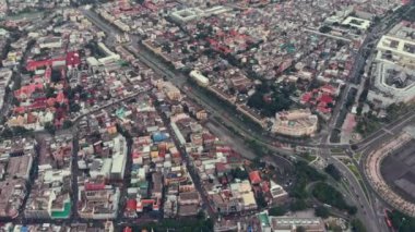 Akşam vakti Bangkok 'un hava manzarası