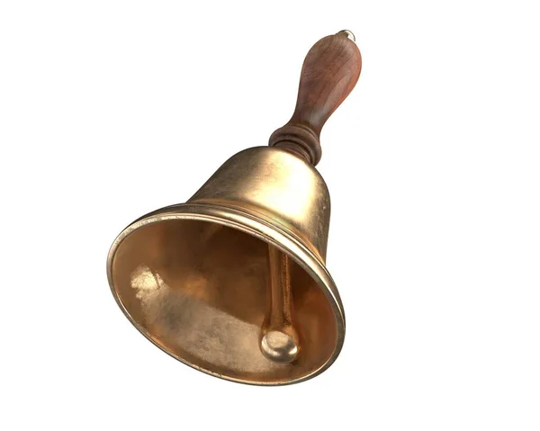 Representación 3D de Hand Bell aislado en blanco — Foto de Stock