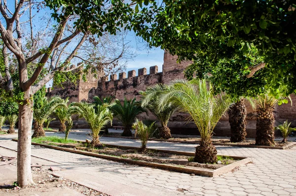 Minare Taroudannt güneybatı Fas eski güçlü surlarla