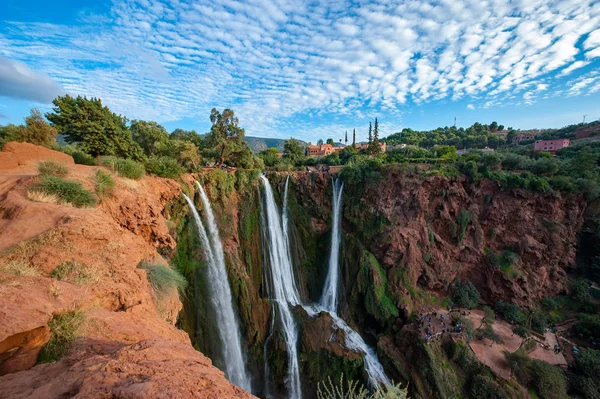 Cascades Καταρράκτες Ouzoud Ouzoud Στην Οροσειρά Του Άτλαντα Στο Μαρόκο — Φωτογραφία Αρχείου