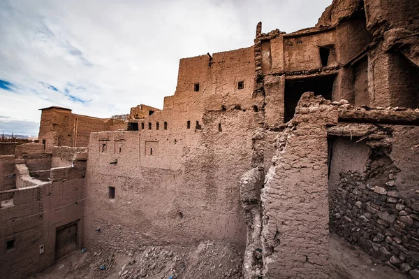 Förstörda Hus Dalen Draa Saharaöknen Nära Zagora Marocko — Stockfoto