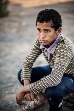 Merzouga, Fas yakınındaki bir çocuk portresi