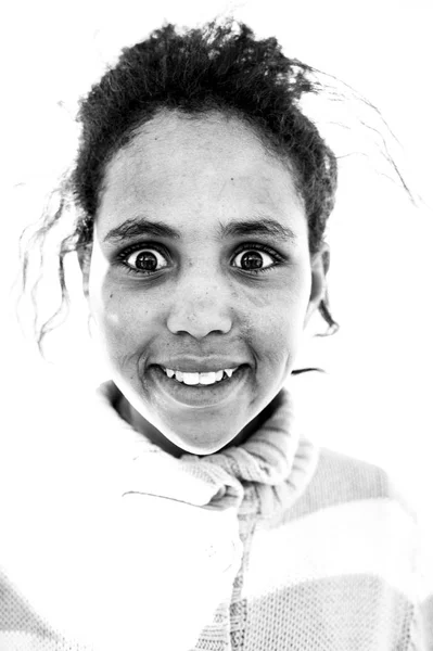 Retrato Menina Merzuga Marrocos — Fotografia de Stock