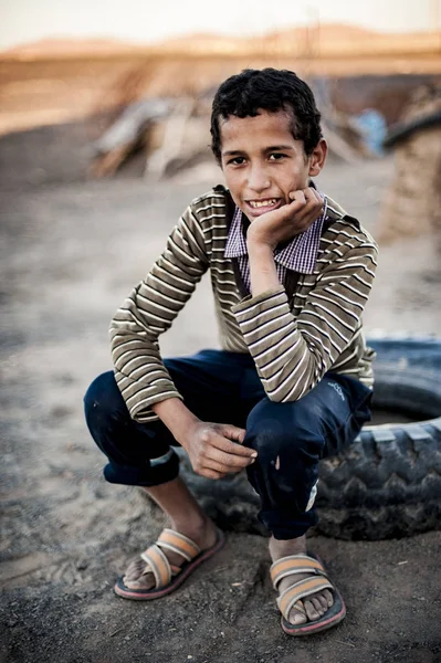 Portret Van Een Jongen Buurt Van Merzouga Marokko — Stockfoto