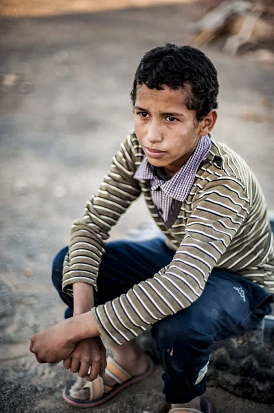 Retrato Niño Cerca Merzouga Marruecos — Foto de Stock