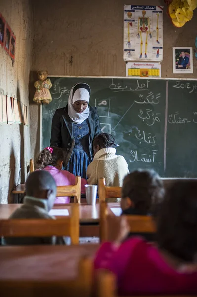 School Pupils Teacher Khamila Village Morocco — Stock Photo, Image