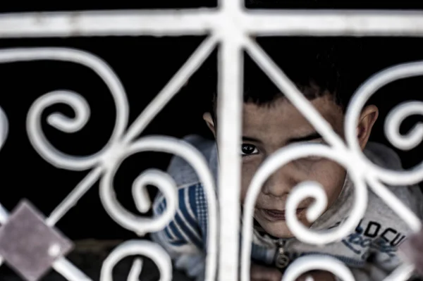 Πορτρέτο Του Ένα Αγόρι Στο Χωριό Merzouga Μαρόκο — Φωτογραφία Αρχείου