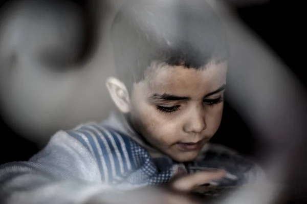 Porträt Eines Jungen Dorf Merzouga Marokko — Stockfoto