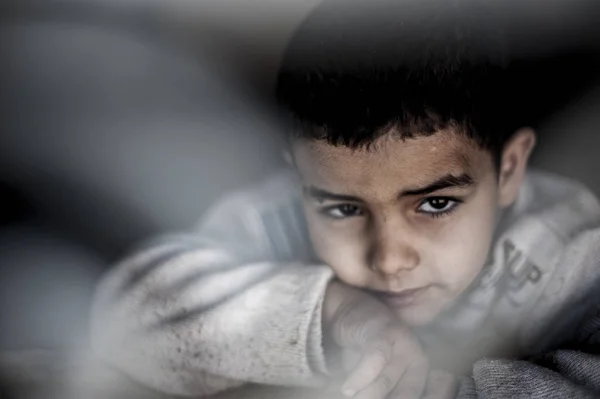 Портрет Мальчика Деревне Мерзуга Марокко — стоковое фото