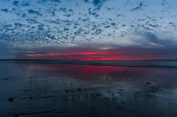 Sunset Essaouira Beach Morocco — Stock Photo, Image