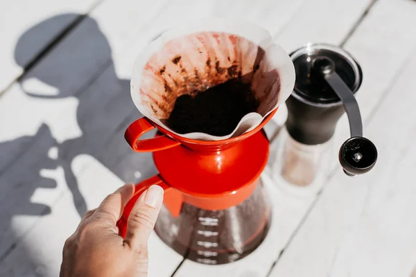 Hazır kahve. Basit el ile bira için ayarla