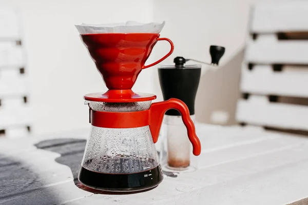 kahve damla ahşap masa seti