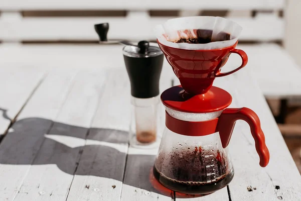 kahve damla ahşap masa seti